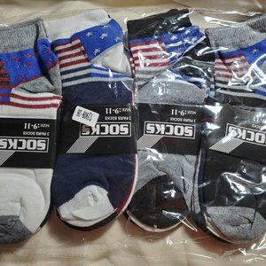 12 Pairs Assorted Colors men's Ankle Socks Size 9-11